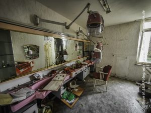 Friseursalon in nostalgischem Stil des einstigen DDR-Hotels.